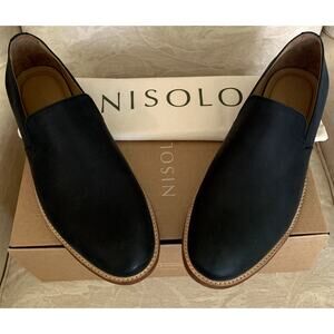 Men's Leather Loafer Water Resistant Upper Nisolo Black Slip On Size 9.5 NWT